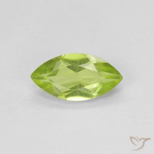 0.69ct Natürlicher Mittelgrün Peridot, Marquise, VVS