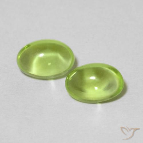 0.98ctw Natürlicher Mittelgrün Peridot, Oval, Transparent