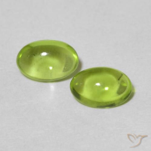 0.93ctw Natürlicher Mittelgrün Peridot, Oval, Transparent