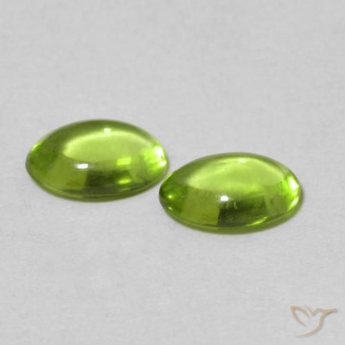 0.93 ct natürliche Mittelgrün Peridot-Edelsteine, Oval, Transparent