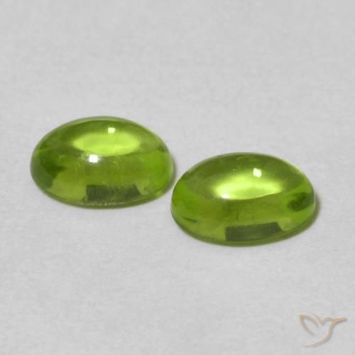 1.30 ct natürliche Lebendiges grün Peridot-Edelsteine, Oval, Transparent