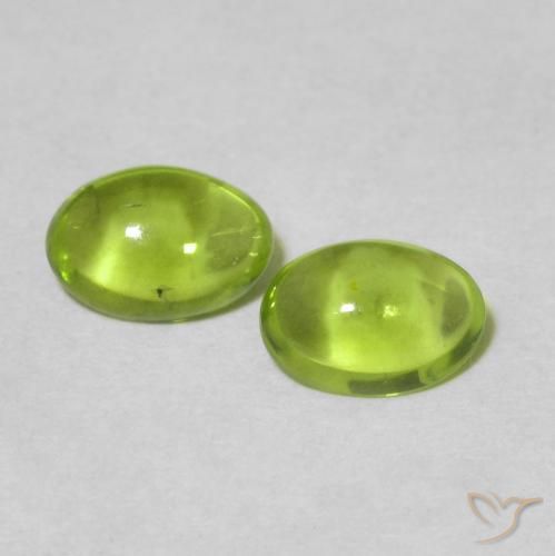 1.03ctw Natürlicher Mittelgrün Peridot, Oval, Transparent