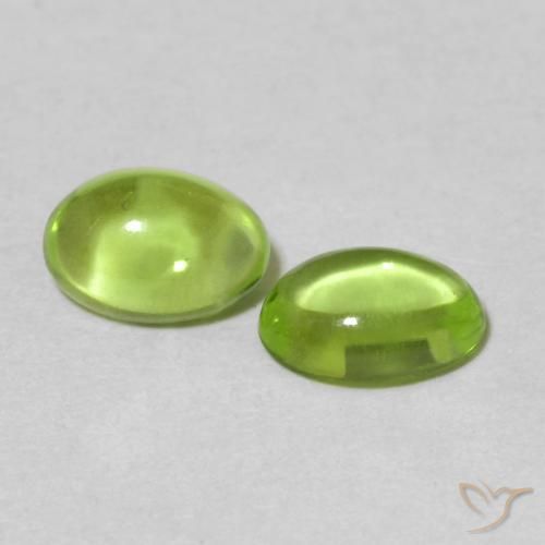 1.12 ct natürliche Mittelgrün Peridot-Edelsteine, Oval, Transparent