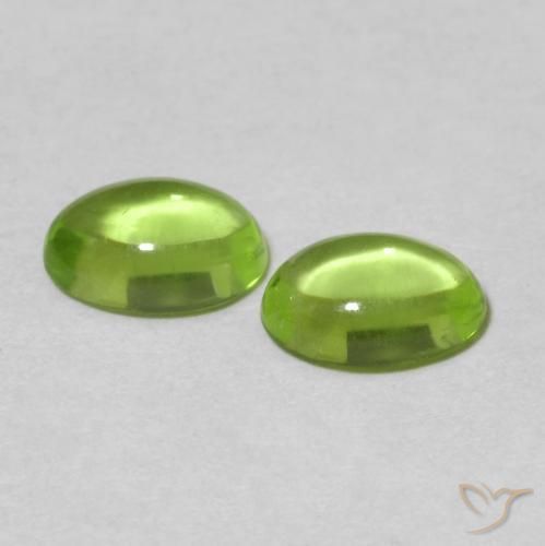 1.12 ct natürliche Mittelgrün Peridot-Edelsteine, Oval, Transparent