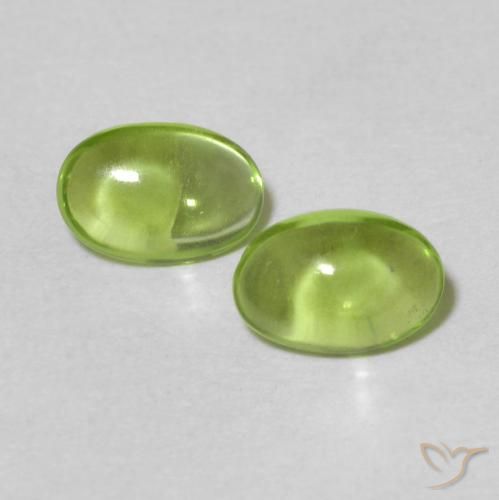 0.89ctw Natürlicher Mittelgrün Peridot, Oval, Transparent, Photo A