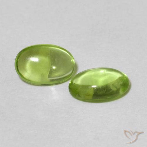 0.89 ct natürliche Mittelgrün Peridot-Edelsteine, Oval, Transparent