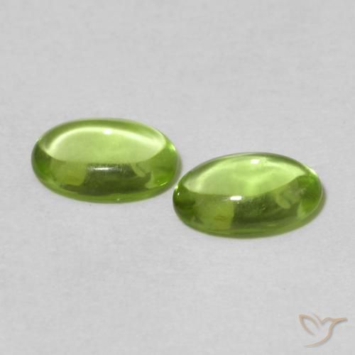 0.89 ct natürliche Mittelgrün Peridot-Edelsteine, Oval, Transparent