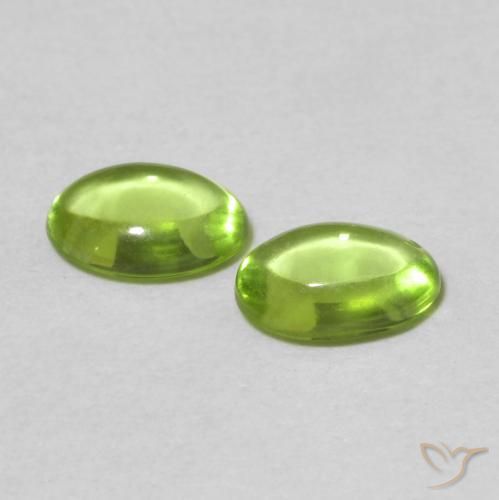 0.99 ct natürliche Mittelgrün Peridot-Edelsteine, Oval, Transparent