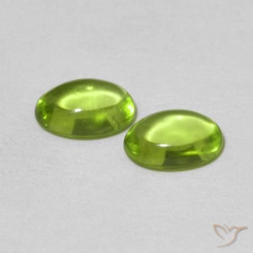 0.98 ct natürliche Mittelgrün Peridot-Edelsteine, Oval, Transparent