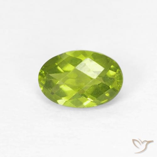 0.62ct Natürlicher Lebendiges grün Peridot, Oval, VS