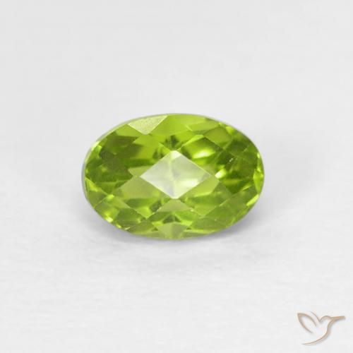 0.66ct Natürlicher hellgrün Peridot, Oval, VVS-VS