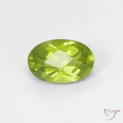 0.62ct Natürlicher hellgrün Peridot, Oval, VVS-VS
