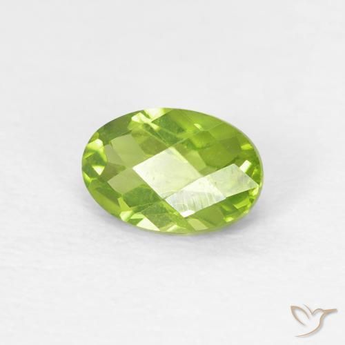 9,17 ctw natürlicher Leichtes lebendiges Grün Peridot, Oval, VVS-VS