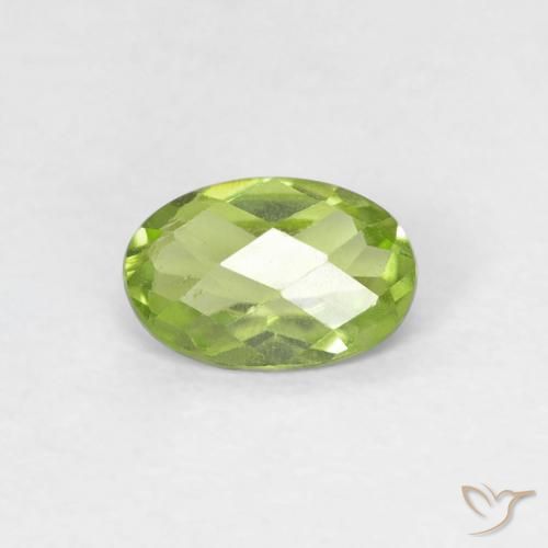 0.49ct Natürlicher Leichtes lebendiges Grün Peridot, Oval, VVS-VS
