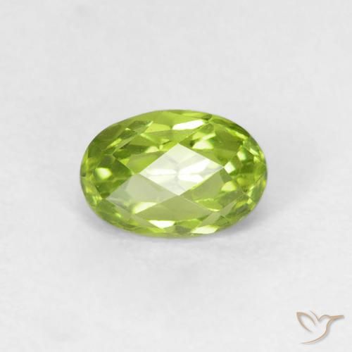 0.72ct Natürlicher hellgrün Peridot, Oval, VVS-VS