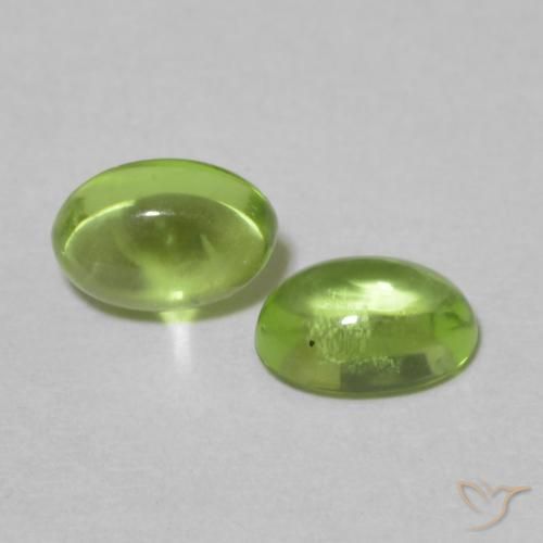 1.18 ct natürliche Mittelgrün Peridot-Edelsteine, Oval, Transparent