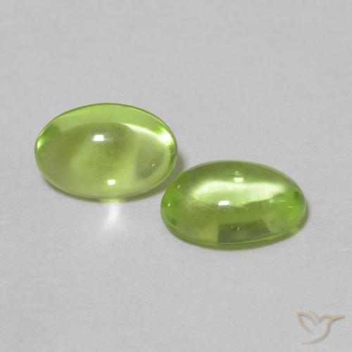 1.06 ct natürliche gelblich-grün Peridot-Edelsteine, Oval, Transparent