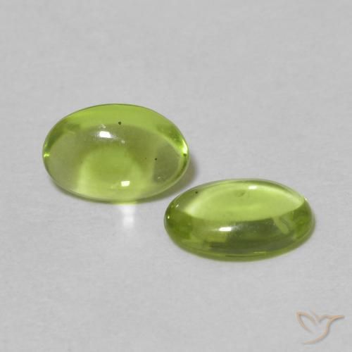 0.87 ct natürliche Lebendiges grün Peridot-Edelsteine, Oval, Transparent