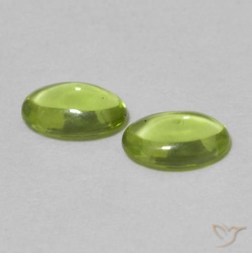 0.87 ct natürliche Lebendiges grün Peridot-Edelsteine, Oval, Transparent