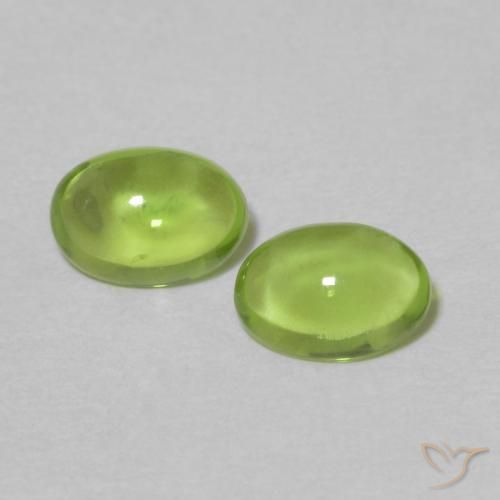 0.99ctw Natürlicher Mittelgrün Peridot, Oval, Transparent