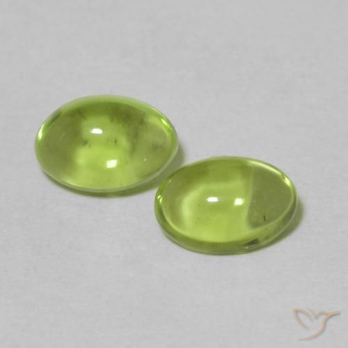 1.08ctw Natürlicher Mittelgrün Peridot, Oval, Transparent