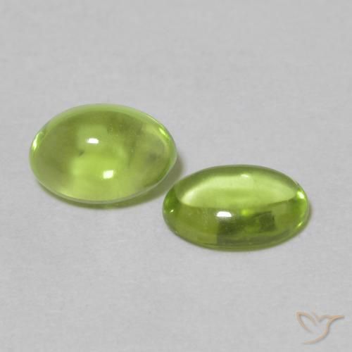 1.08 ct natürliche Mittelgrün Peridot-Edelsteine, Oval, Transparent