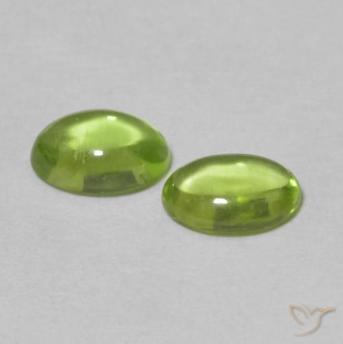 1.08 ct natürliche Mittelgrün Peridot-Edelsteine, Oval, Transparent
