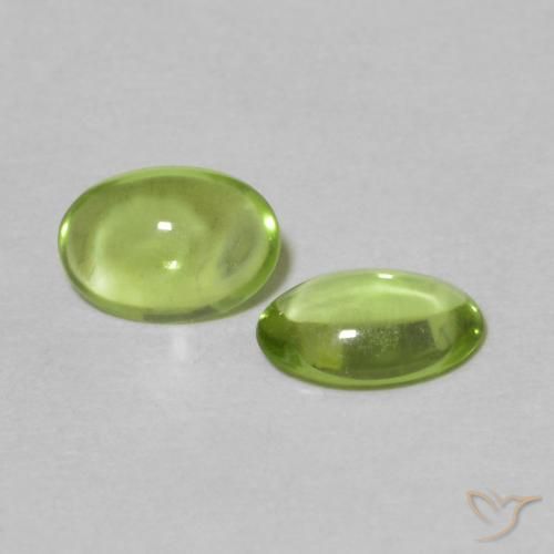 0.82 ct natürliche gelblich-grün Peridot-Edelsteine, Oval, Transparent