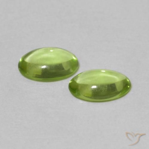 0.82 ct natürliche gelblich-grün Peridot-Edelsteine, Oval, Transparent