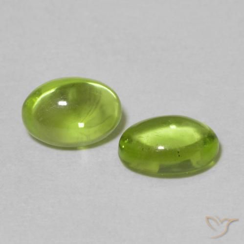 1.21 ct natürliche gelblich-grün Peridot-Edelsteine, Oval, Transparent
