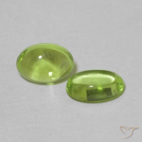1.11 ct natürliche gelblich-grün Peridot-Edelsteine, Oval, Transparent