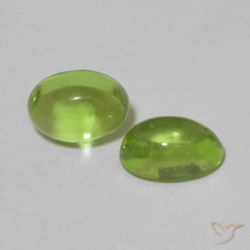1.35 ct natürliche Lebendiges Gelbgrün Peridot-Edelsteine, Oval, Transparent