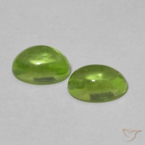 1.35 ct natürliche Lebendiges Gelbgrün Peridot-Edelsteine, Oval, Transparent