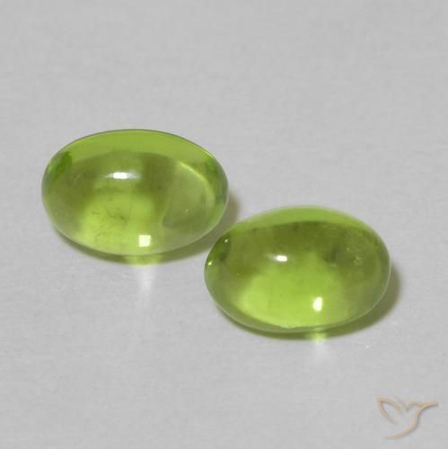 1.25ctw Natürlicher Lebendiges Gelbgrün Peridot, Oval, Transparent