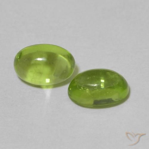 1.25 ct natürliche Lebendiges Gelbgrün Peridot-Edelsteine, Oval, Transparent