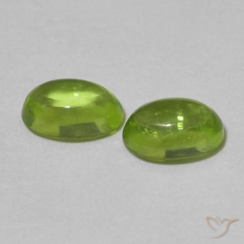1.25 ct natürliche Lebendiges Gelbgrün Peridot-Edelsteine, Oval, Transparent