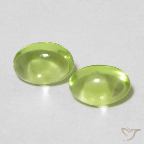 0.92ctw Natürlicher Lebendiges Gelbgrün Peridot, Oval, Transparent
