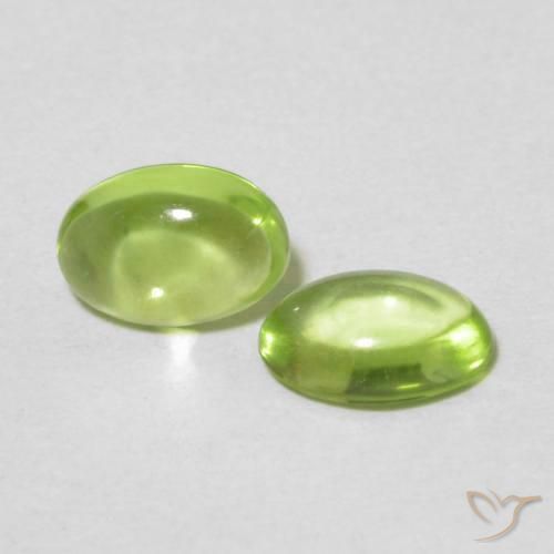 0.92 ct natürliche Lebendiges Gelbgrün Peridot-Edelsteine, Oval, Transparent