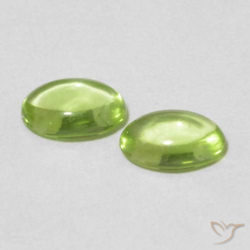 0.92 ct natürliche Lebendiges Gelbgrün Peridot-Edelsteine, Oval, Transparent