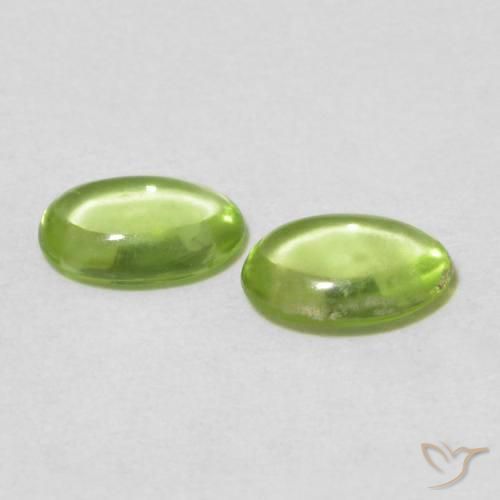 0.84 ct natürliche Mittelgrün Peridot-Edelsteine, Oval, Transparent
