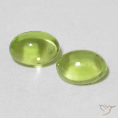 1.20ctw Natürlicher Mittelgrün Peridot, Oval, Transparent