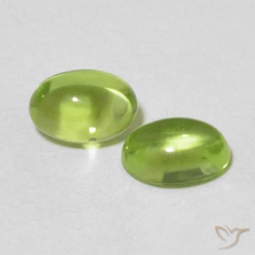 1.20 ct natürliche Mittelgrün Peridot-Edelsteine, Oval, Transparent