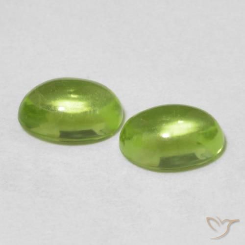 1.20 ct natürliche Mittelgrün Peridot-Edelsteine, Oval, Transparent