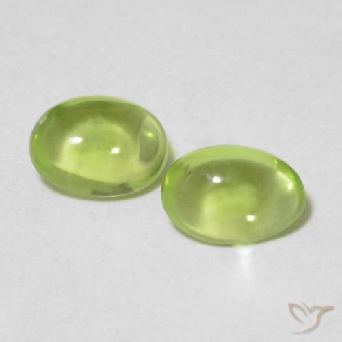 0.88ctw Natürlicher Mittelgrün Peridot, Oval, Transparent