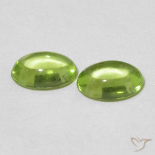 1.04 ct natürliche Mittelgrün Peridot-Edelsteine, Oval, Transparent