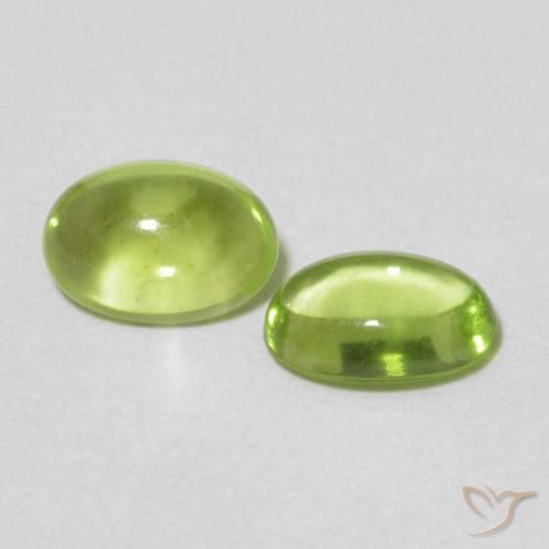 1.01 ct natürliche gelblich-grün Peridot-Edelsteine, Oval, Transparent