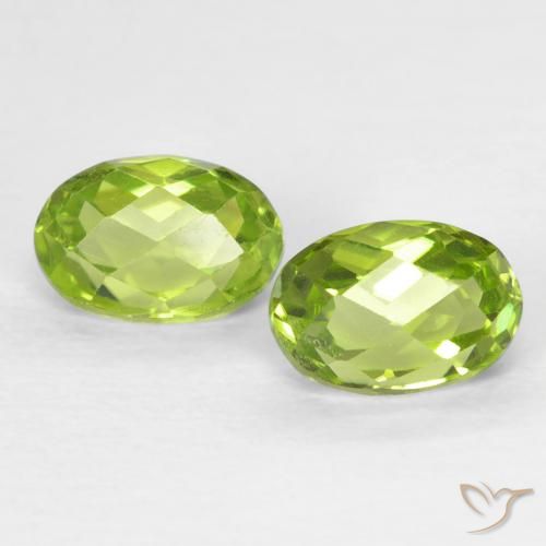 1.32 ct natürliche gelblich-grün Peridot-Edelsteine, Oval, VVS-VS