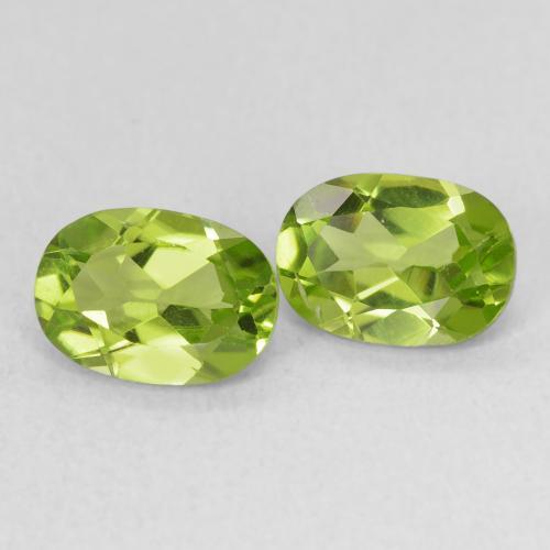 1,88 ct natürliche grüner Peridot-Edelsteine, Oval Schliff, VS