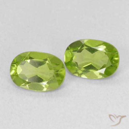 1.77 ct natürliche Lebendiges grün Peridot-Edelsteine, Oval, VS