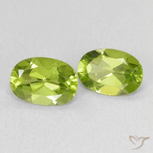 1.68 ct natürliche Mittelgrün Peridot-Edelsteine, Oval, VVS-VS